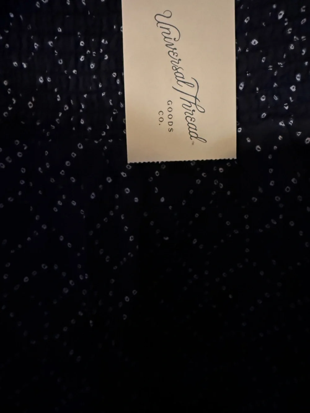 Universal Thread Black Tiered Smocked Mini Skirt with White Dot Diamond Print - Picture 5 of 5